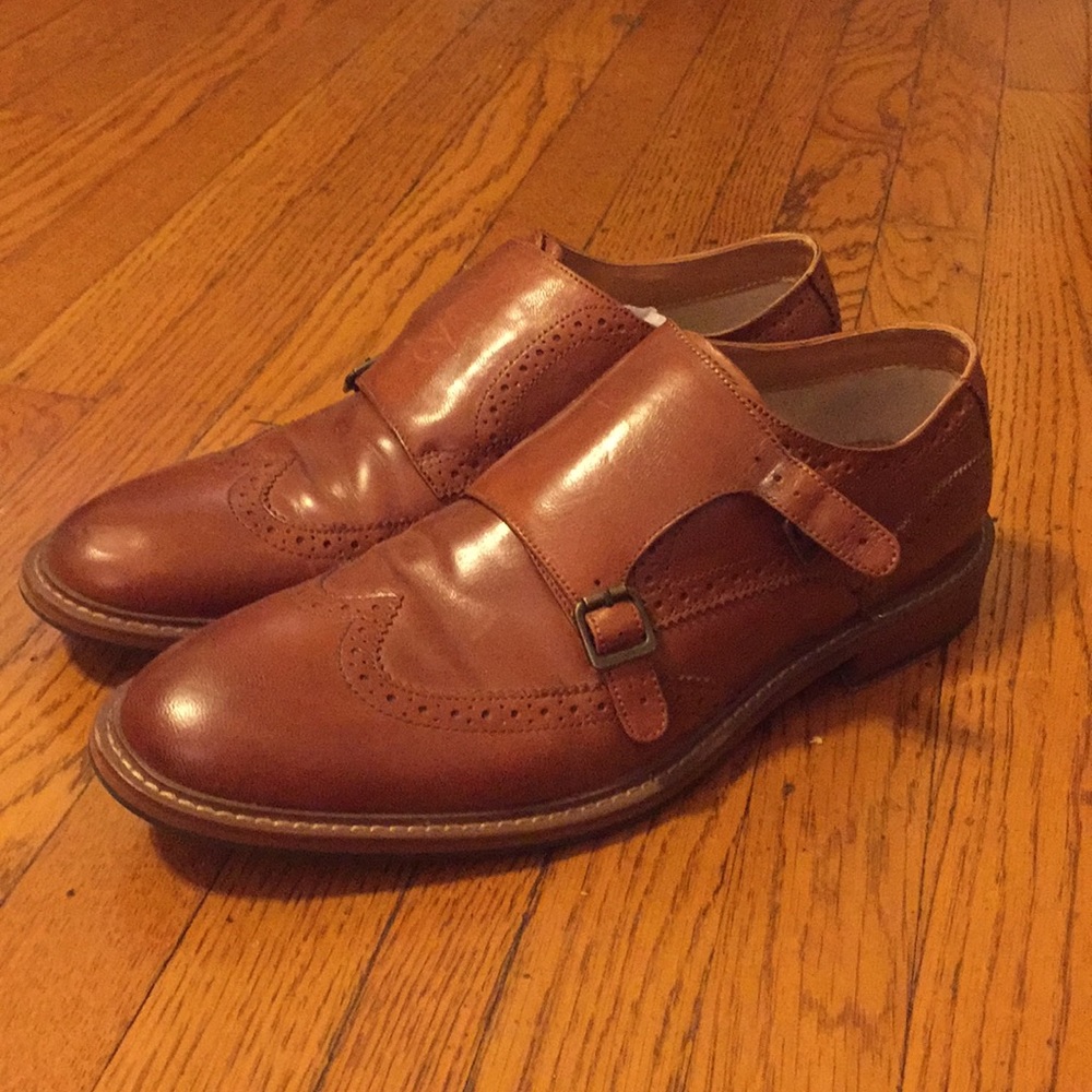 Aldo wingtip double monkstrap shoes